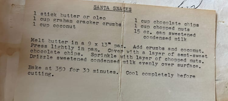 Santa Snacks